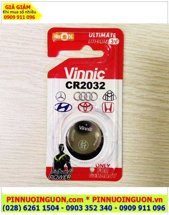Vinnic CR2032-BP1, Pin 3v lithium Vinnic CR2032-BP1 chính hãng (Loại vỉ 01viên)